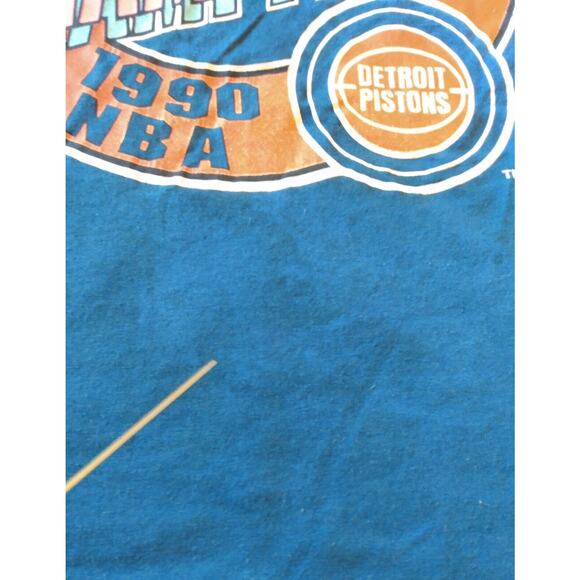 Vintage 1990 NBA Detroit Pistons World Champions T-Shirt Size Large - Picture 7 of 9